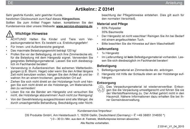 DS Produkte Z 03141 instructions