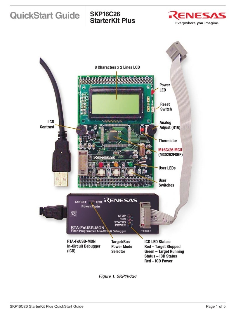Renesas SKP16C26 StarterKit Plus quick start guide Renesas SKP16C26 StarterKit Plus quick start guide