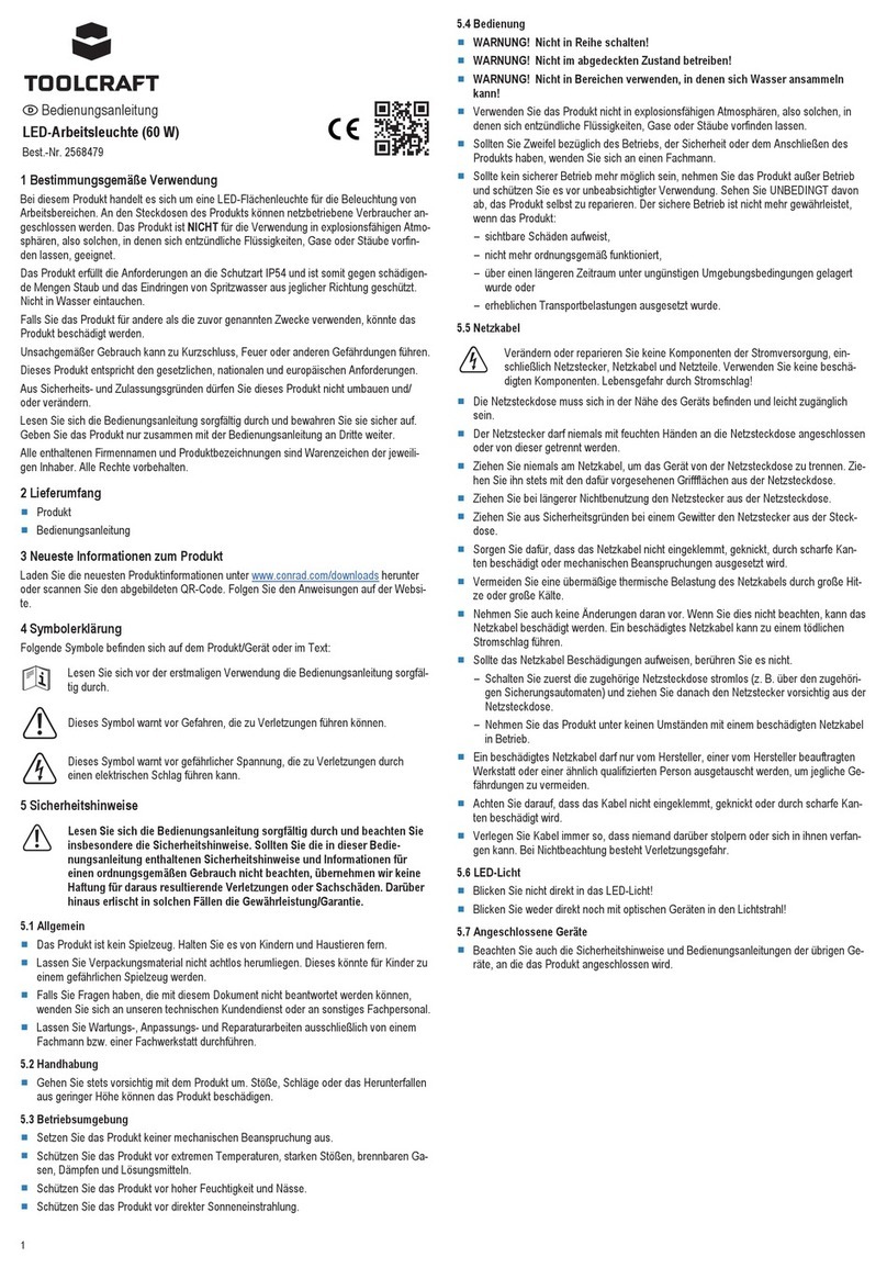 TOOLCRAFT 2568479 User manual