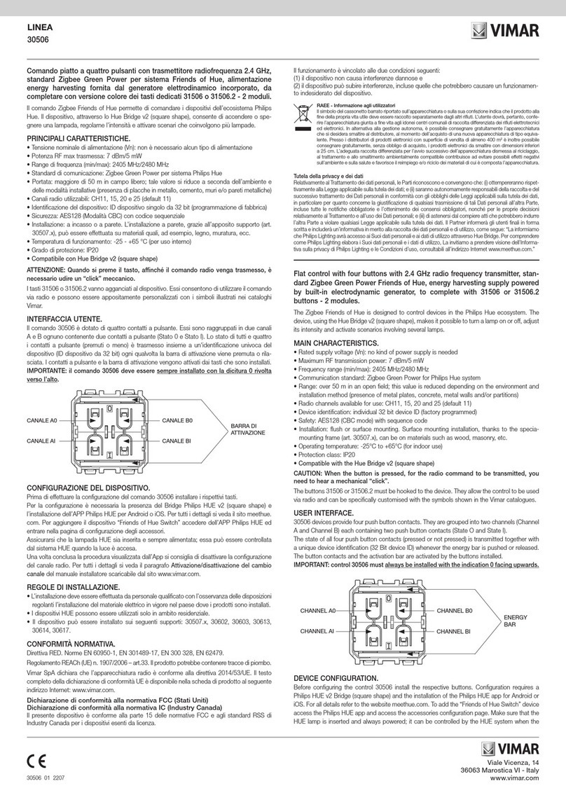 Vimar LINEA User manual