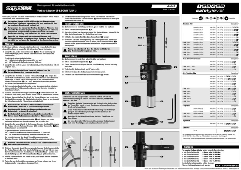 ERGOTEC UP & DOWN TURN 3 Assembly instruction