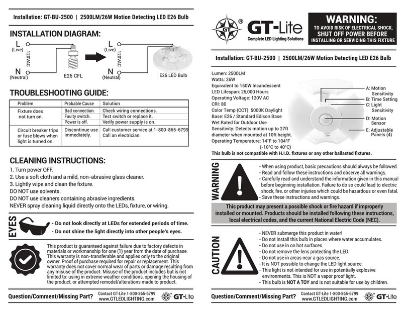 GT-Lite GT-BU-2500 User manual