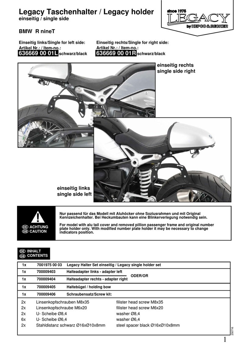 hepco & becker LEGACY 636669 00 01L User manual hepco & becker LEGACY 636669 00 01L User manual