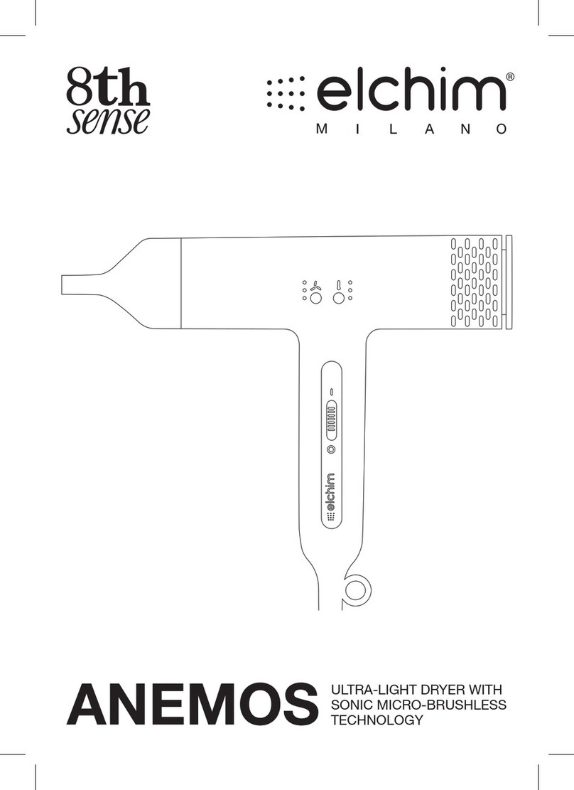 elchim 8th sense ANEMOS instructions