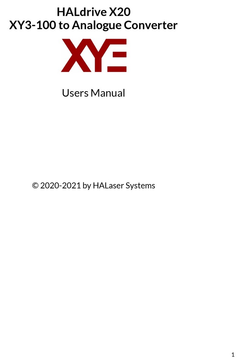 HALaser Systems HALdrive X20 user manual