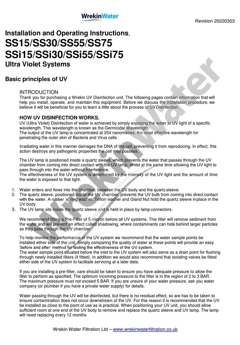 Wrekin Water SS15 Installation and operating instructions Wrekin Water SS15 Installation and operating instructions