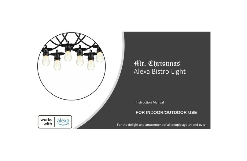 Mr. Christmas Alexa Bistro Light instruction manual