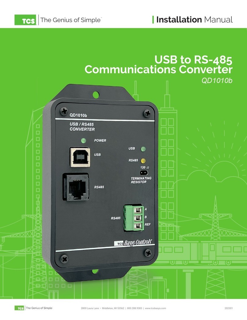 TCS Basys Controls QD1010b installation manual