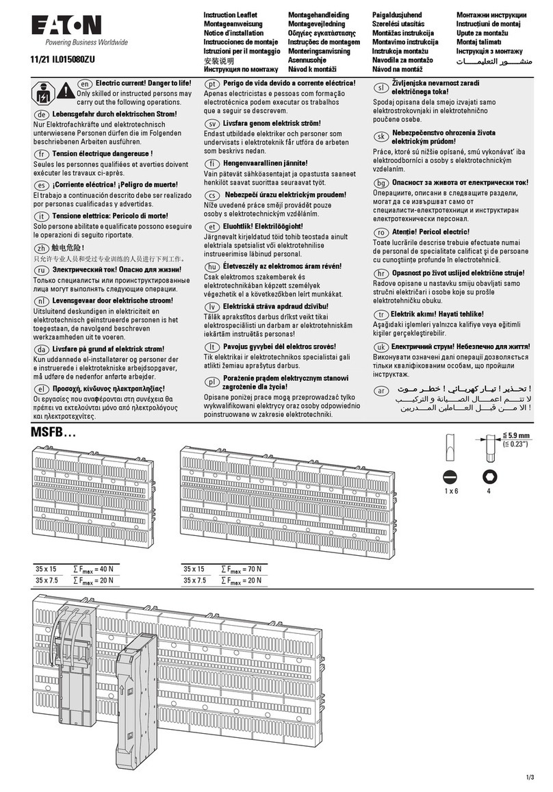 Eaton MSFB Series Instruction leaflet Eaton MSFB Series Instruction leaflet