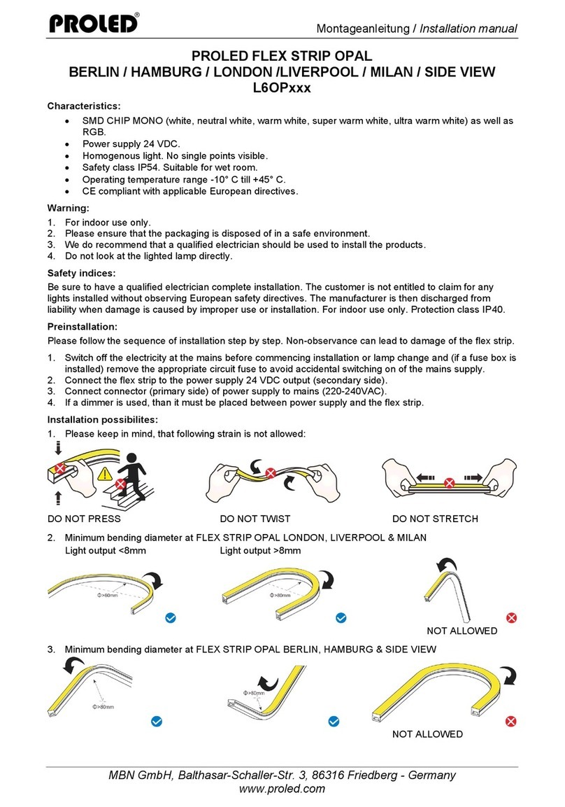 PROLED L6OP Series installation manual