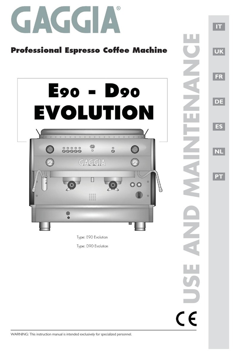 Gaggia E90 Evolution User guide