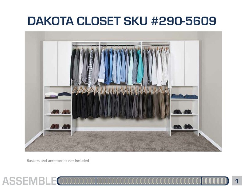 Midwest Manufacturing DAKOTA CLOSET 290-5609 Assembly manual Midwest Manufacturing DAKOTA CLOSET 290-5609 Assembly manual
