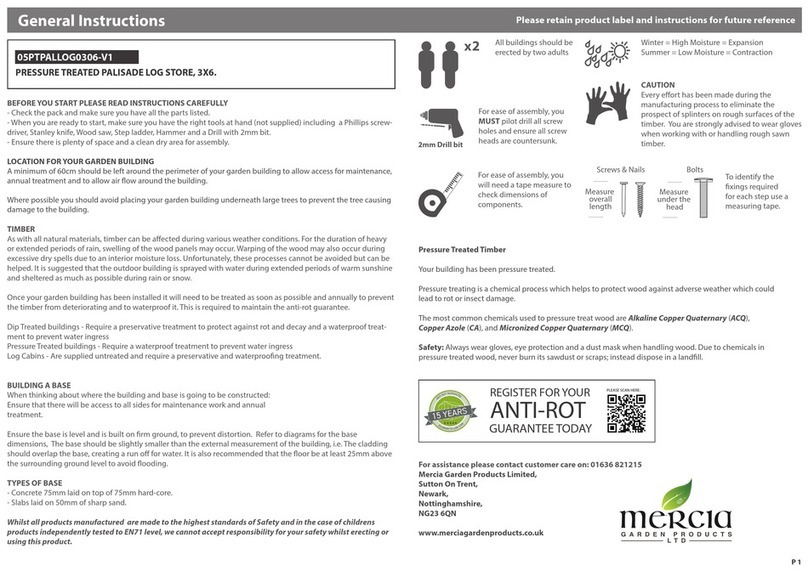 Mercia Garden Products 05PTPALLOG0306-V1 instructions Mercia Garden Products 05PTPALLOG0306-V1 instructions