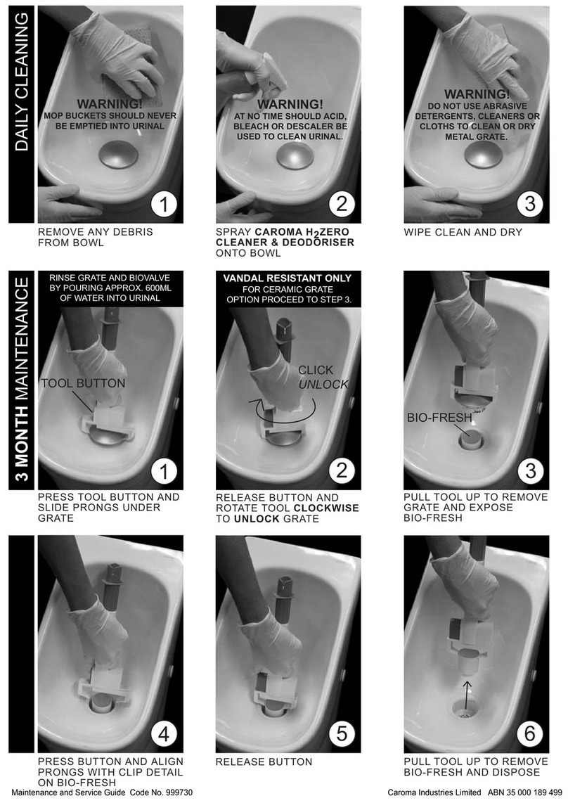 Caroma H2Zero Maintenance and service guide