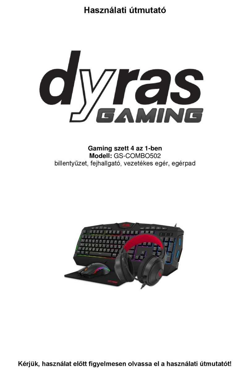 dyras GAMING GS-COMBO502 instruction manual