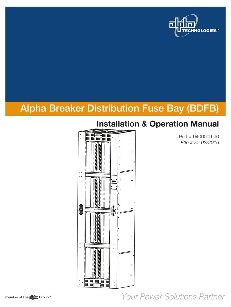Alpha Technologies BDFB 8x800A Installation & operation manual