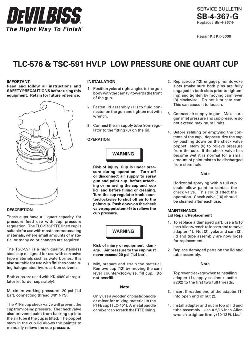 DeVilbiss TLC-576 quick start guide