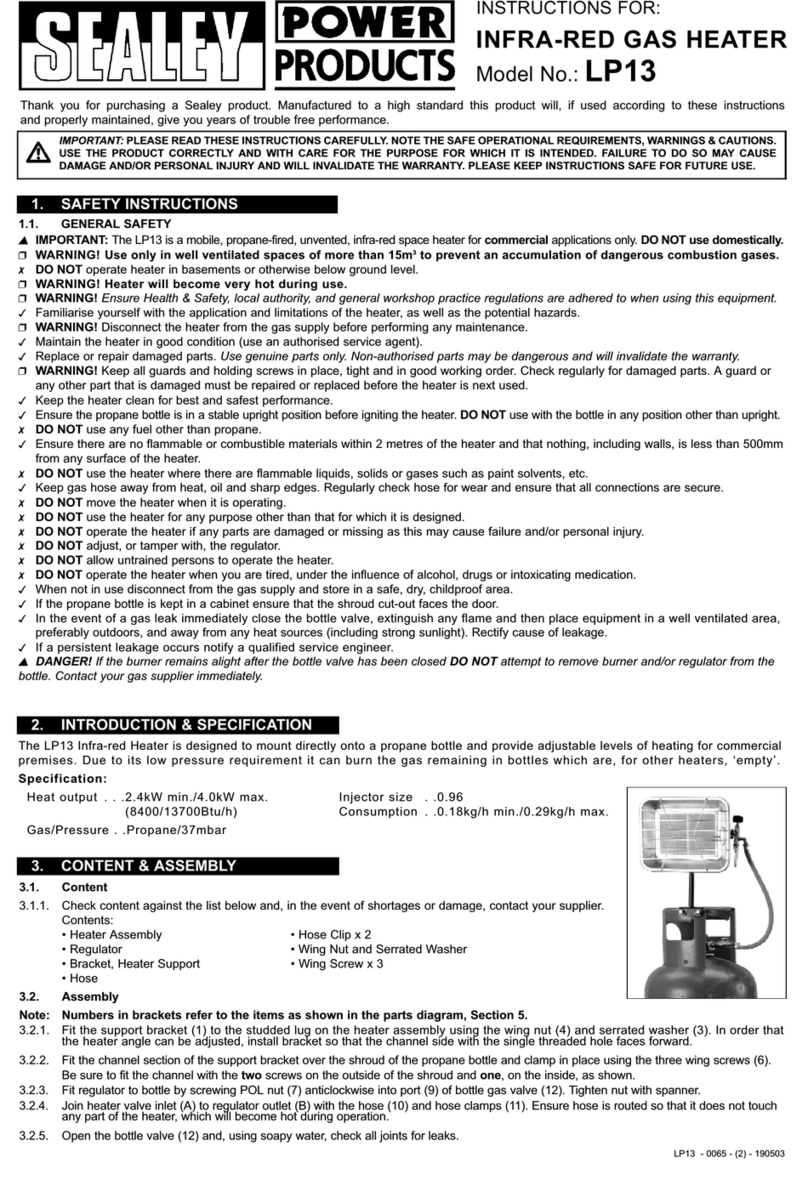 Sealey LP13 Instructions for use Sealey LP13 Instructions for use