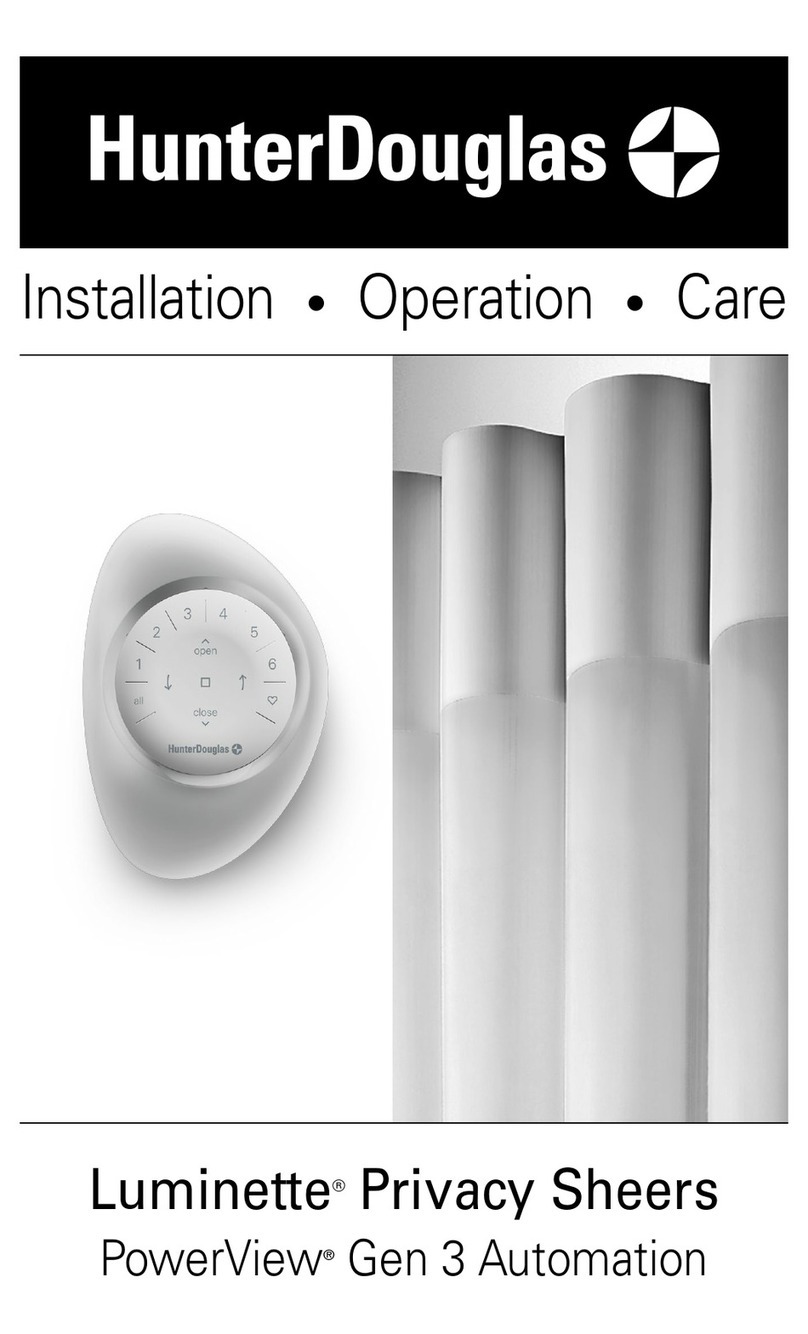 HunterDouglas Luminette Privacy Sheers Parts list manual