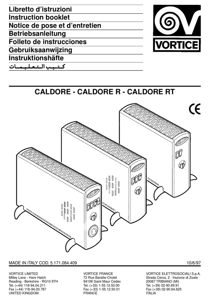 Vortice CALDORE Instruction booklet
