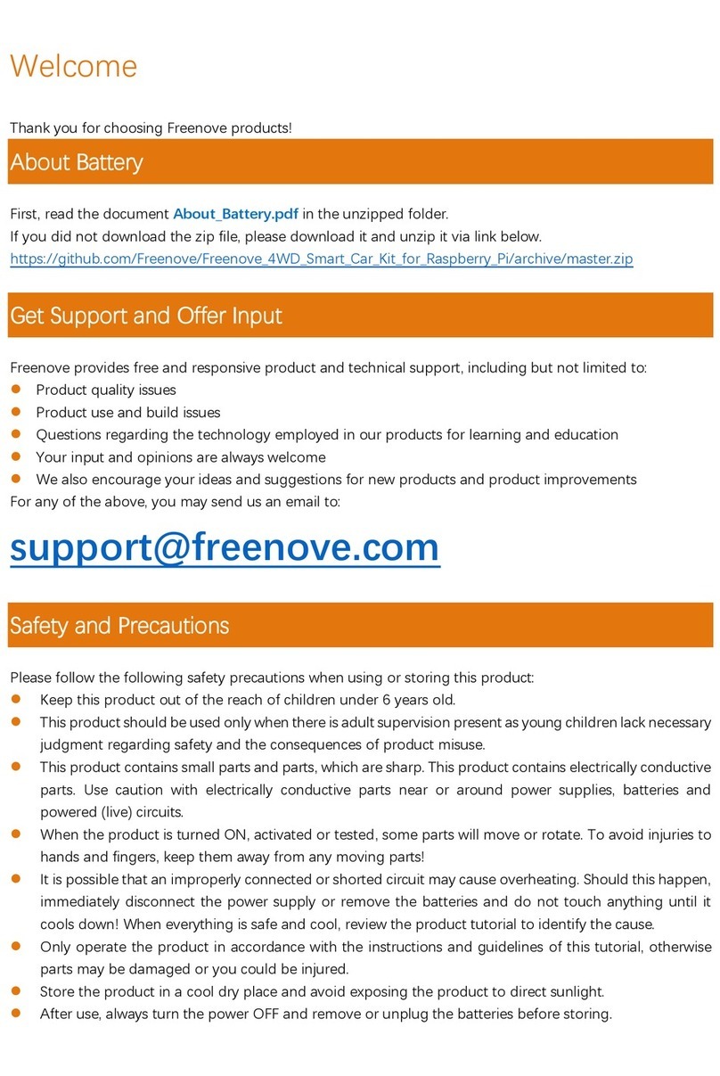 Freenove 4WD Smart Car Board for Raspberry Pi manual