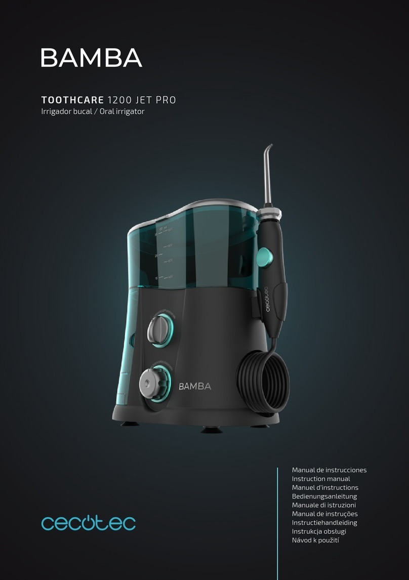 cecotec BAMBA TOOTHCARE 1200 JET PRO instruction manual