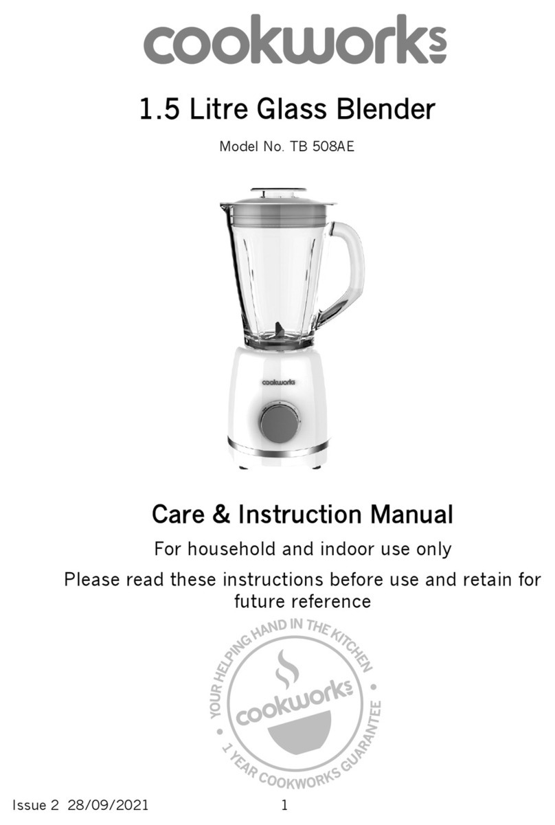 Cookworks TB 508AE Care & instruction manual