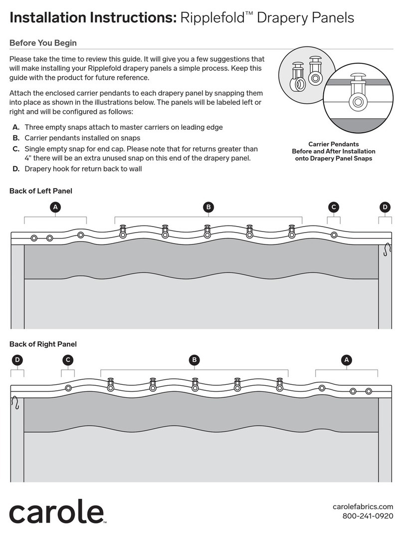 carole Ripplefold Drapery Panels installation instructions