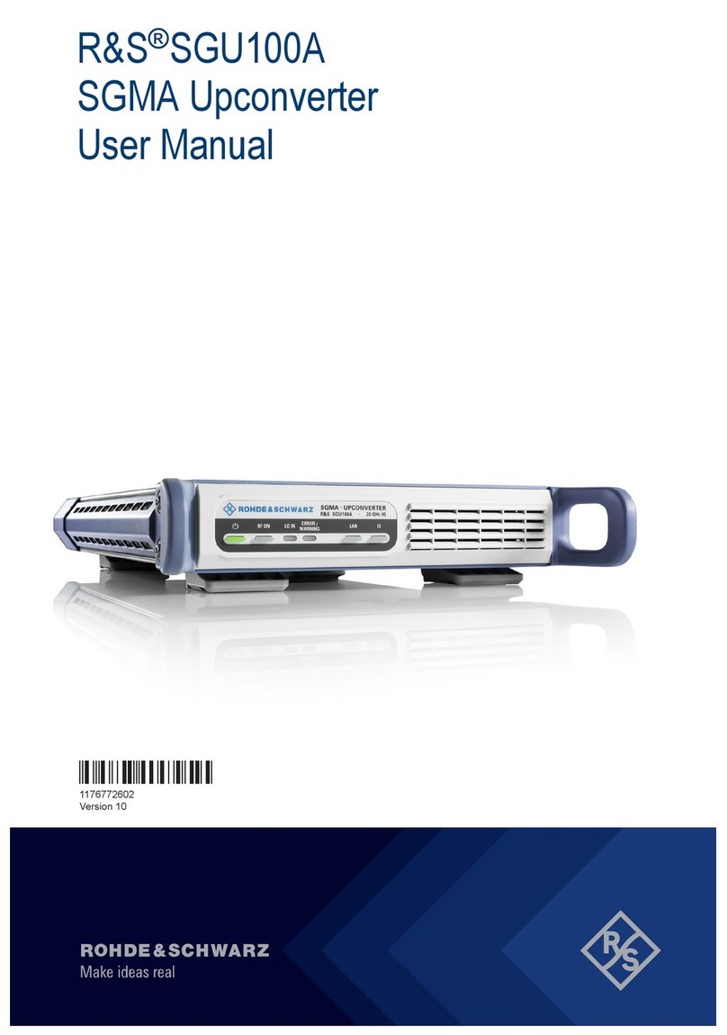 Ronde & Schwarz R&S SGU100A user manual
