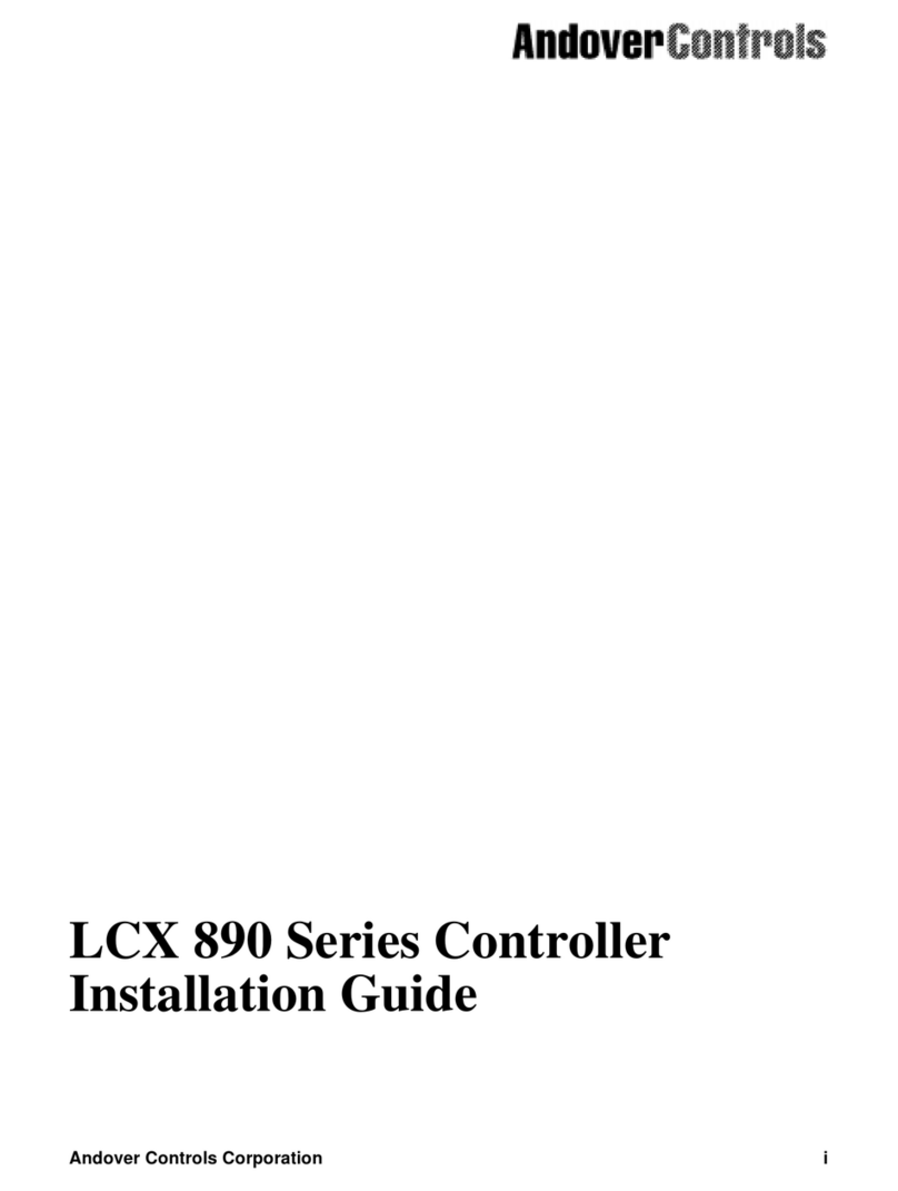 Andover Controls LCX 890 Series installation guide