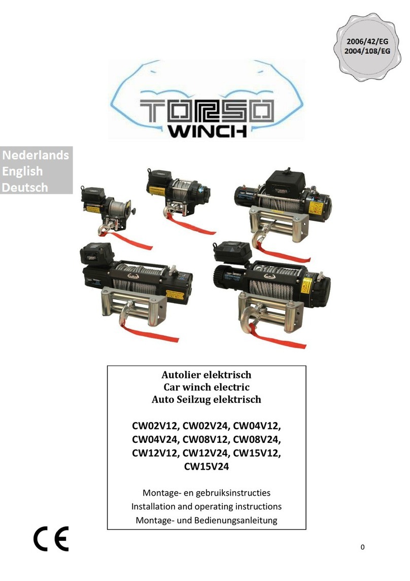 TORSO WINCH CW02V12 Installation and operating instructions TORSO WINCH CW02V12 Installation and operating instructions