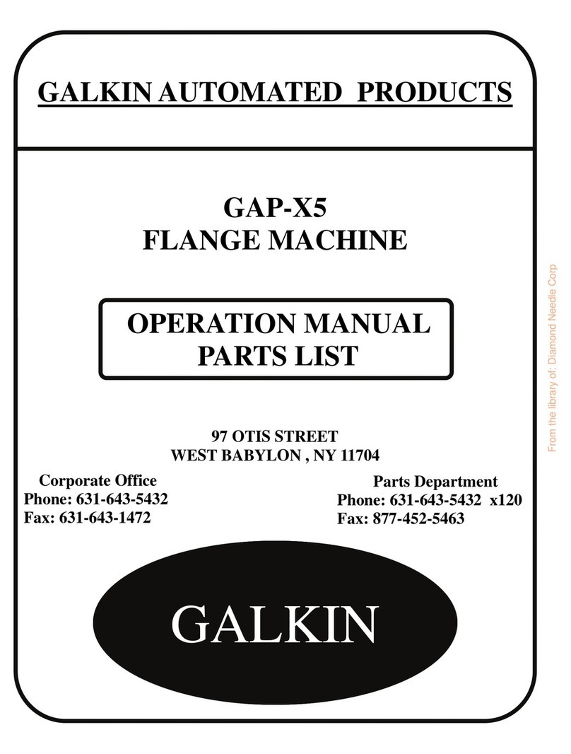 GALKIN GAP-X5 Operations manual & parts list