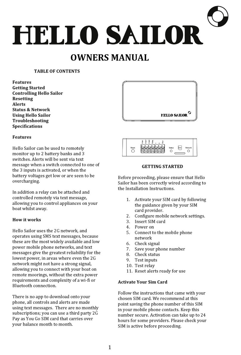 M Jennings & Co Hello Sailor owner's manual