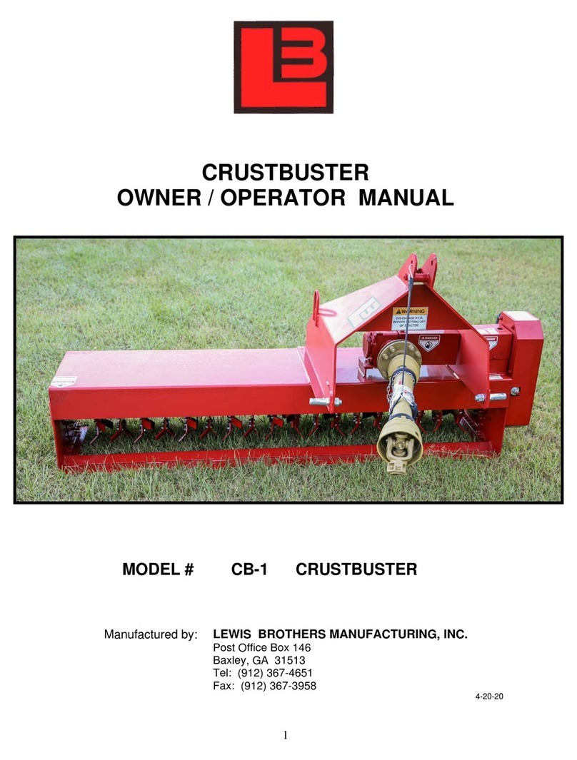 LEWIS BROTHERS CRUSTBUSTER CB-1 Owner's/operator's manual