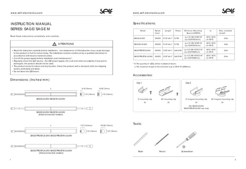 SEIF SAGE Series instruction manual