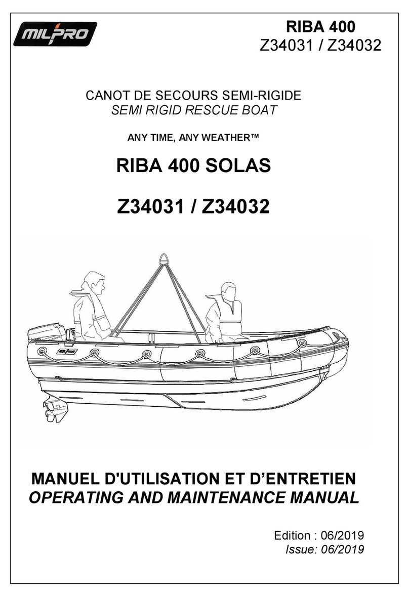 milpro RIBA 400 SOLAS Operating and maintenance manual