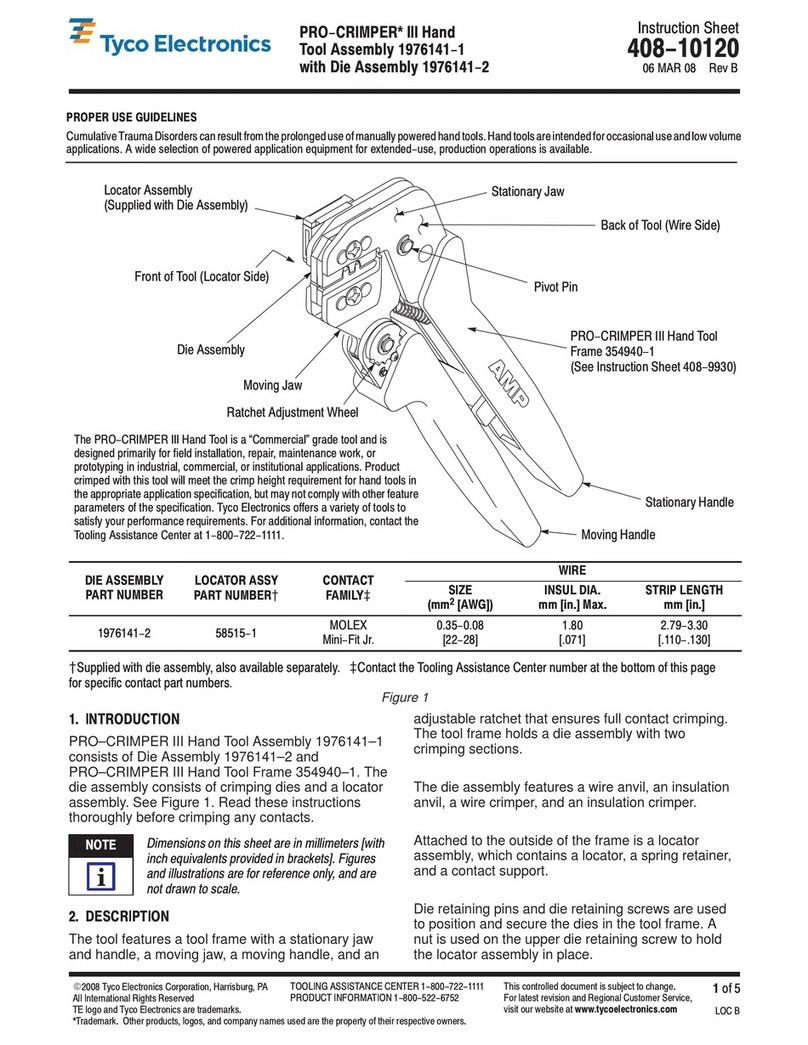 Tyco Electronics PRO-CRIMPER III User manual
