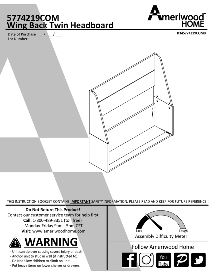 Ameriwood HOME 5774219COM Instruction booklet Ameriwood HOME 5774219COM Instruction booklet
