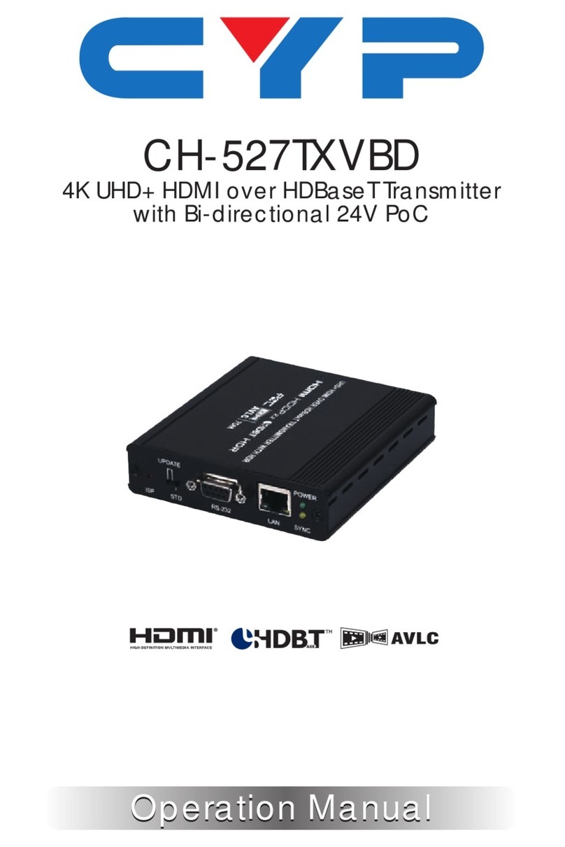 CYP CH-527TXVBD Operation manual