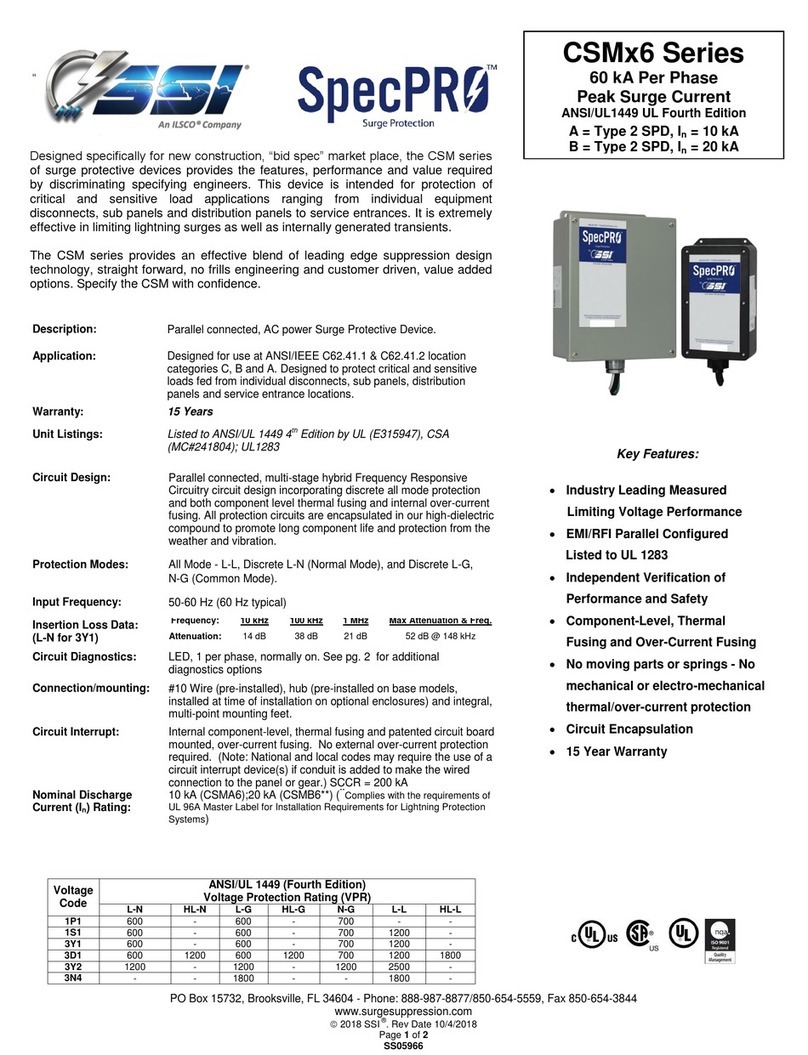 Ilsco SSI SpecPRO CSM Series manual Ilsco SSI SpecPRO CSM Series manual