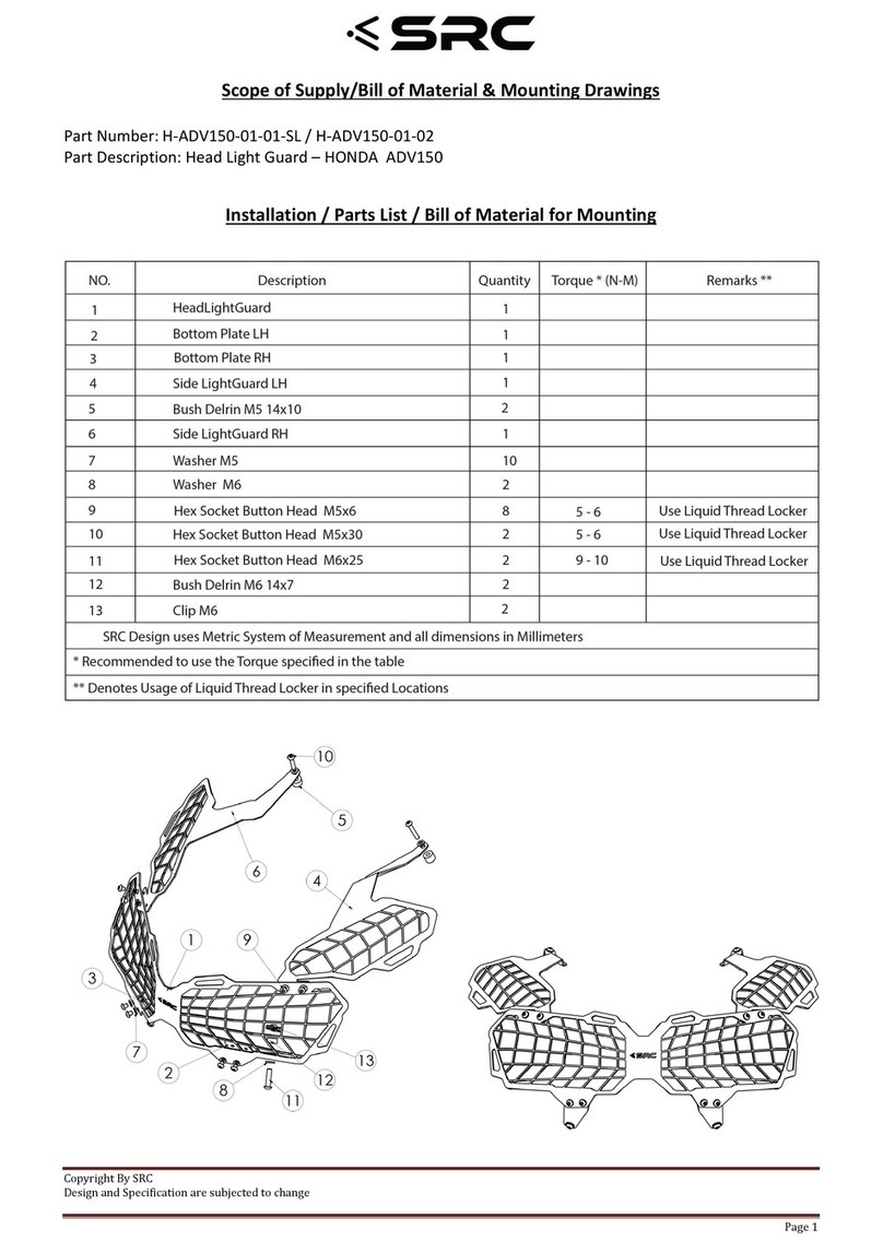 SRC H-ADV150-01-01-SL Installation SRC H-ADV150-01-01-SL Installation