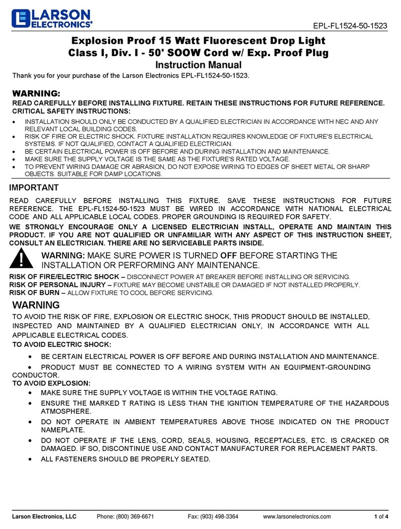 Larson Electronics EPL-FL1524-50-1523 User manual