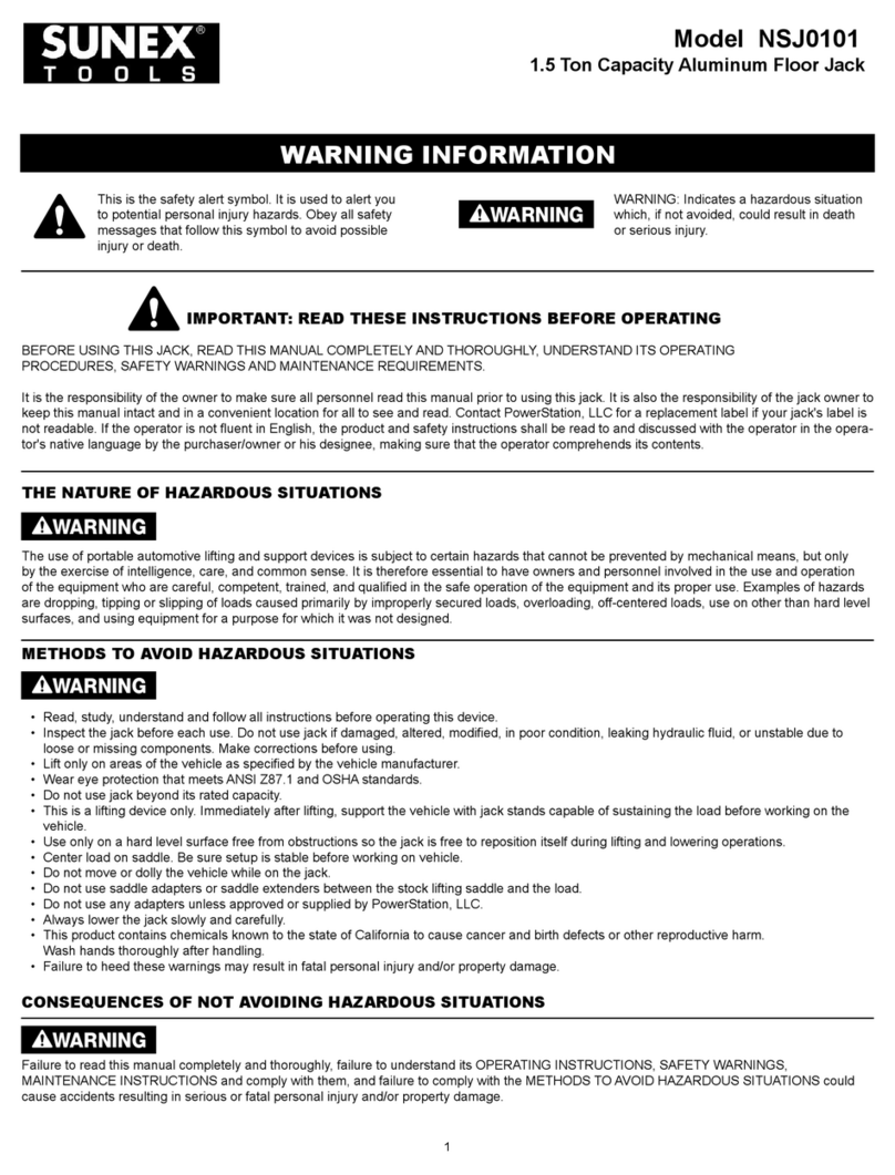 Sunex Tools NSJ0101 User manual