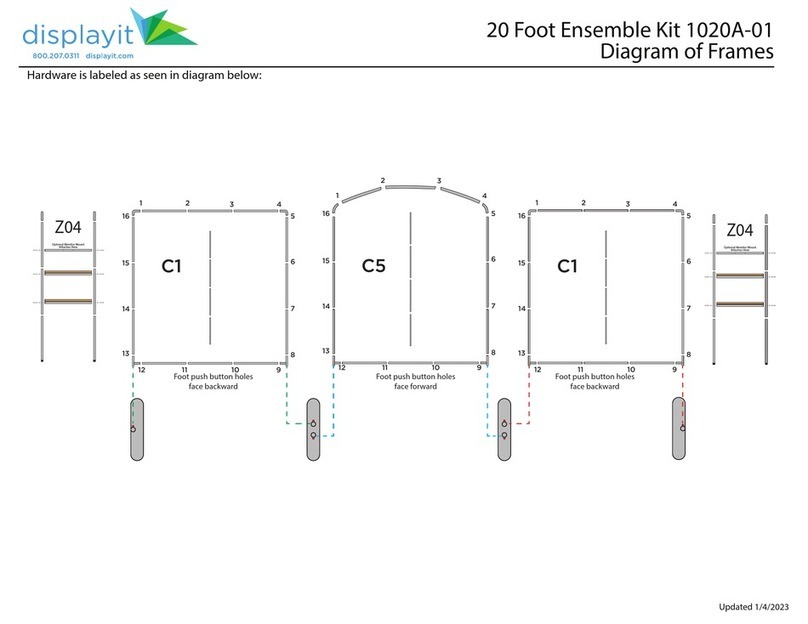 displayit 1020A-01 General assembly instructions