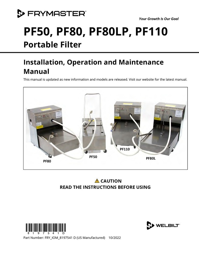 Welbilt FRYMASTER PF80L User manual