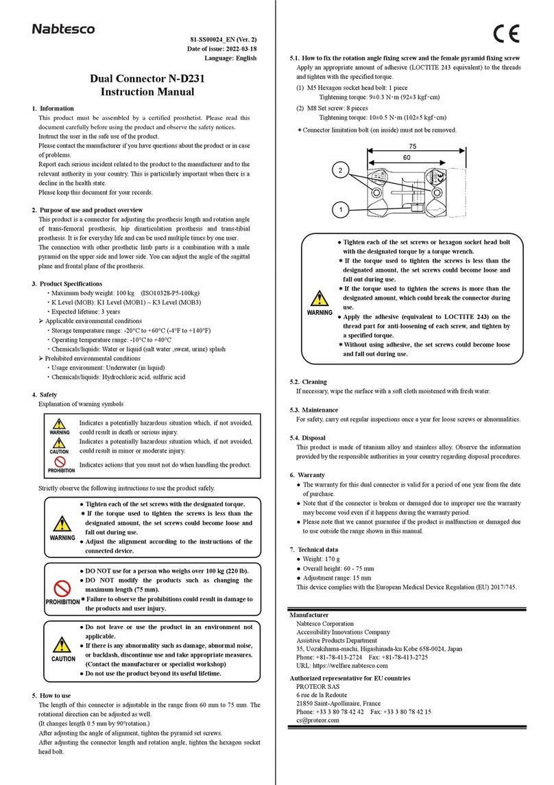 Nabtesco N-D231 User manual Nabtesco N-D231 User manual