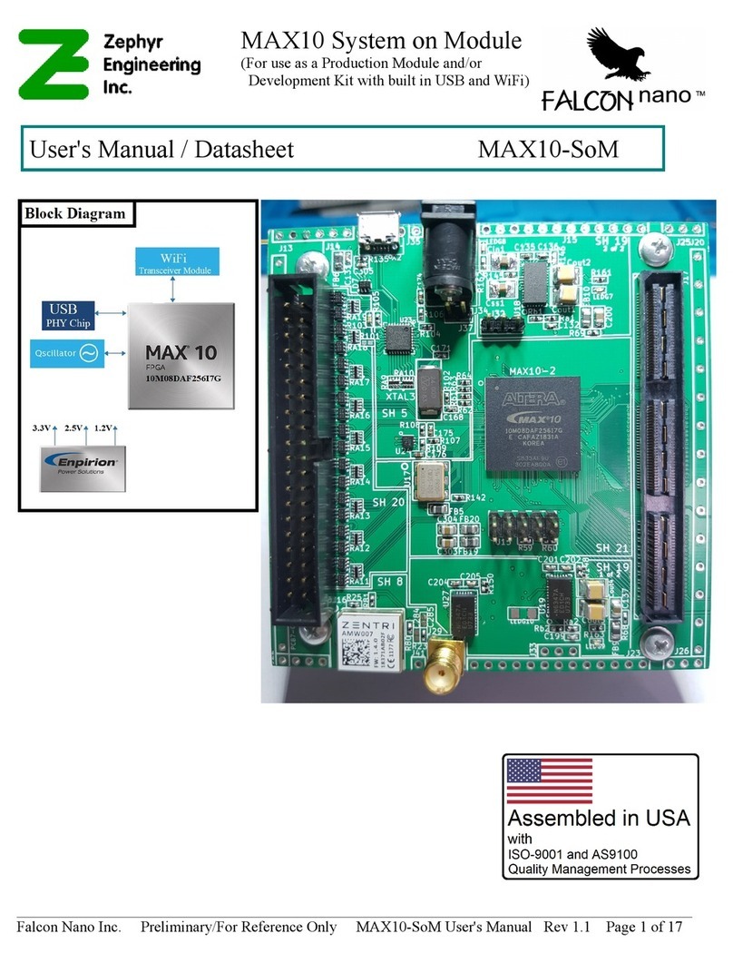 Zephyr FALCON nano MAX10-SoM user manual