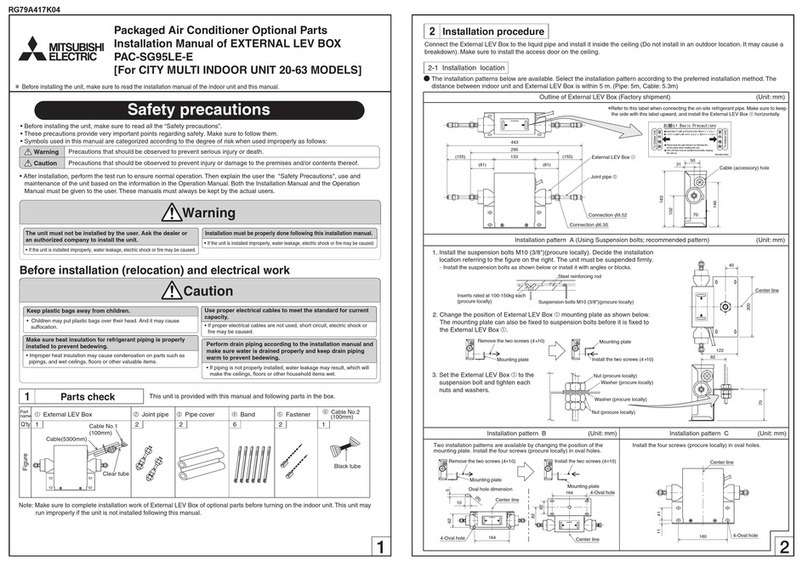 Mitsubishi Electric PAC-SG95LE-E installation manual