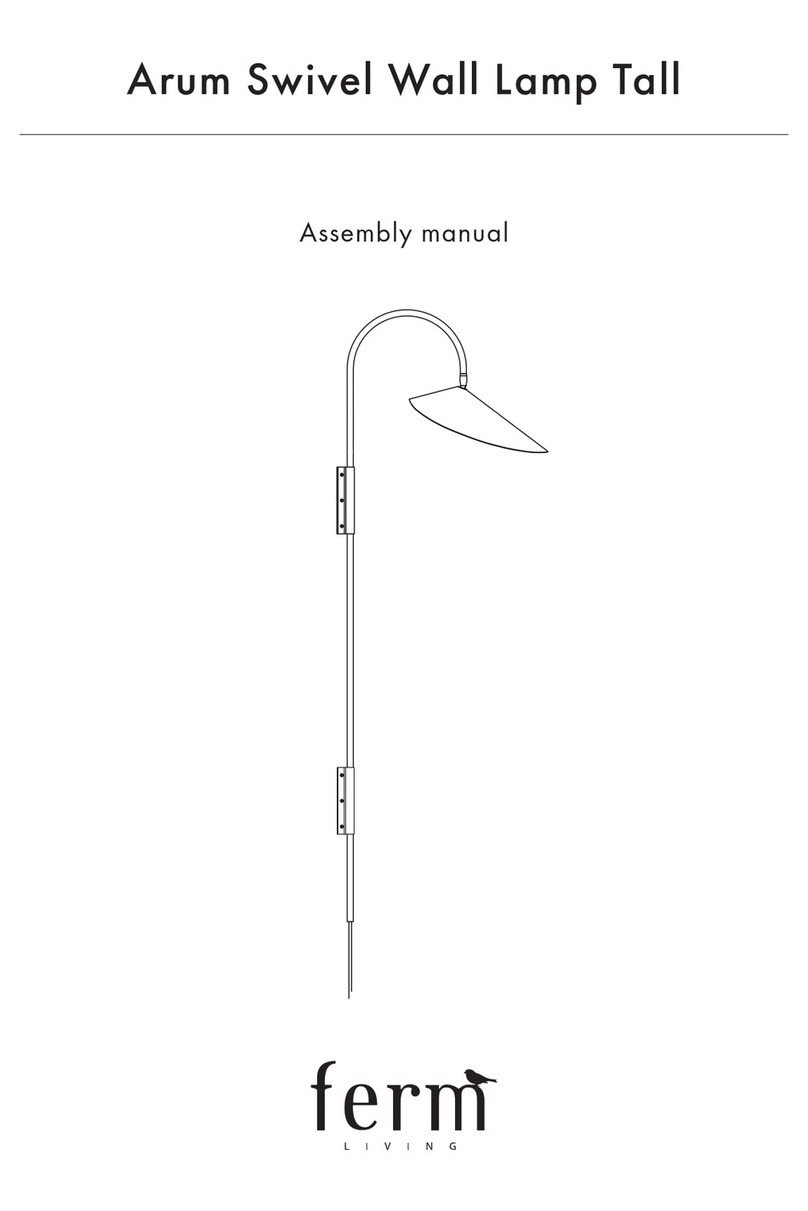 Ferm Arum Swivel Wall Lamp Tall Assembly manual