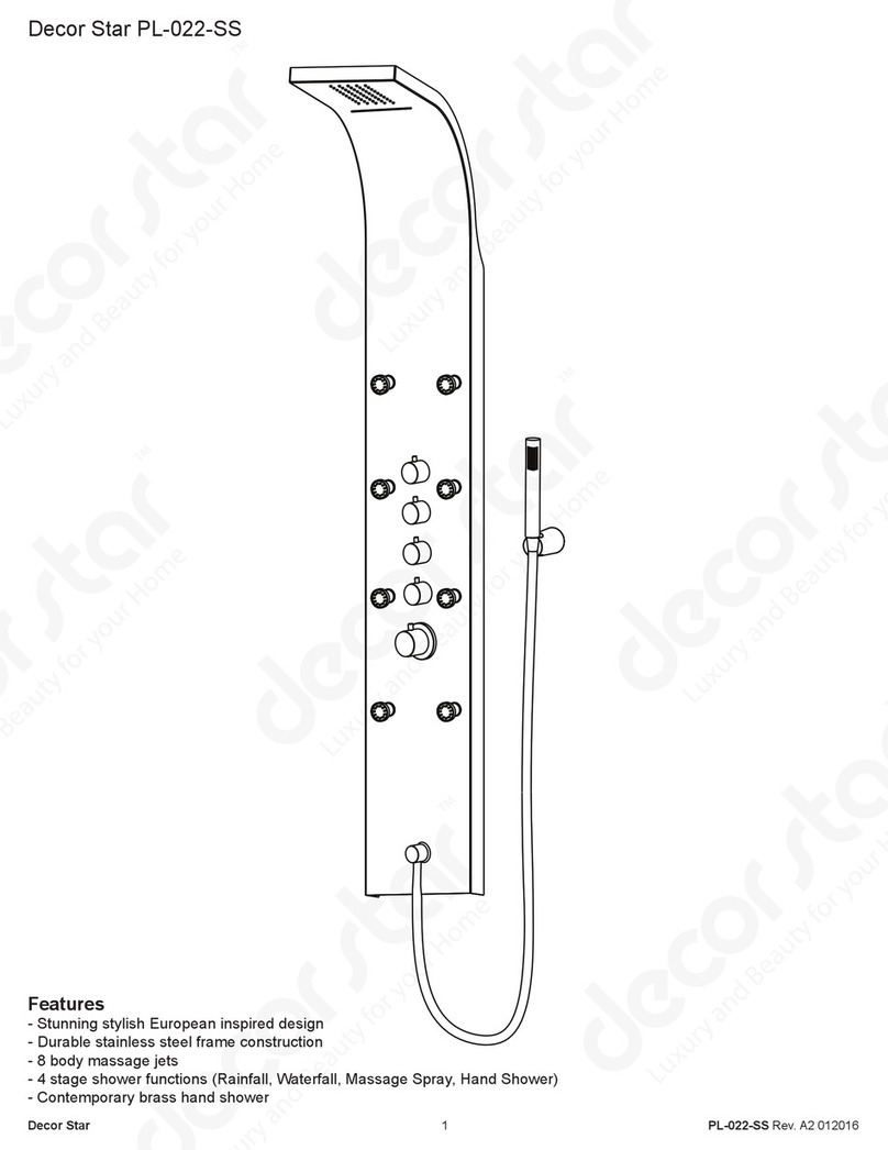 Decor Star PL-022-SS installation guide Decor Star PL-022-SS installation guide
